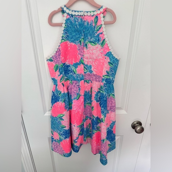 Lilly Pulitzer Girls Little Kinley Dress Beach House Blooms Size 14 - Picture 9 of 10